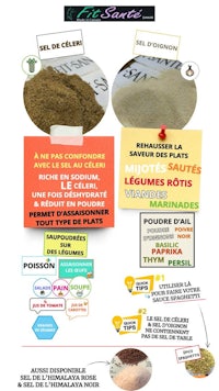 a poster showing the different types of herbs and spices