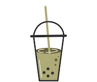 bubble tea in a cup with a straw