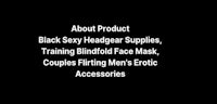 about product black sexy gear training blindfold face supplies training blindfold flinging men's erotic accessories