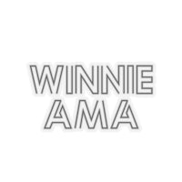 the word winnie ama is shown on a white background