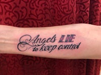 angels lie to keep control tattoo