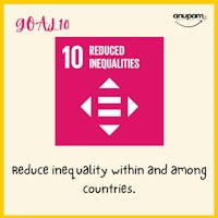 a pink sign with the words go10 reduced inequalities reduce inequality within and among countries