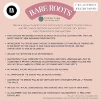 a poster with the words bare roots
