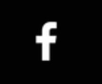 a white facebook logo on a black background