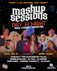 a poster for mashup sessions day n night
