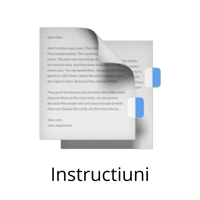 a document with the word instruction on it