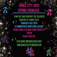 dance city 2020 spring showcase flyer