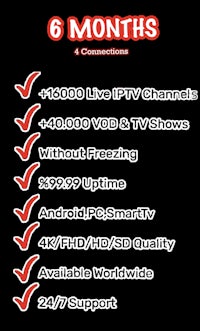 6 months of live iptv channels