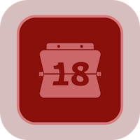 a calendar icon with the number 18 on it