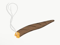 a drawing of a cigar on a white background