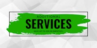 a green background with the words additional services save up to 50%