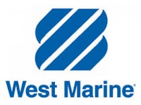 the west marine logo on a white background