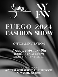 a flyer for the fugo fashion show