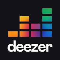 deezer logo on a black background