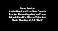 about product assist handheld stabilizer bracket phone cage motion frame tripod stand for iphone video and black vlog