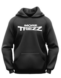 a black hoodie with the word more trezz on it