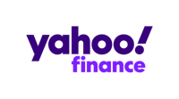 yahoo finance logo on a black background