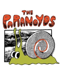 the paranoids logo with a snail on it