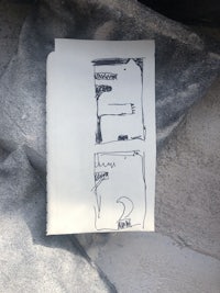a piece of paper with a drawing on it