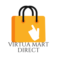 a yellow shopping bag with the words virtua mart direct