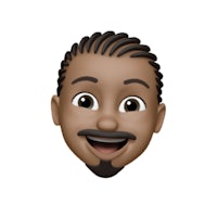 an emoji of a black man with dreadlocks