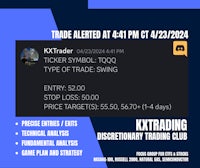a trade alert for the trading club