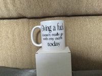 a coffee mug that says bring a hub if you aren't ready to quilt today