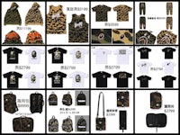 a bathing ape camouflage t - shirts and accessories