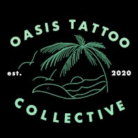 the logo for oasis tattoo collective