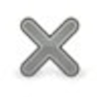 a silver x symbol on a white background