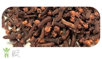 a pile of cloves on a white background