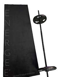 a black mat with the word energize on it