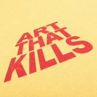 art that kills yellow tee