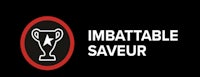 imbattable saveur logo on a black background