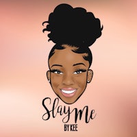 a cartoon image of a woman with the words slay me by kee