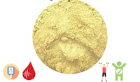 an image of a yellow powder with the words goji berry