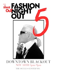 a poster for the fashion out night at downtown el blackout