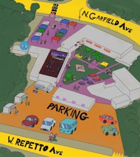 a map of the parking area for a festival