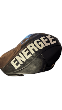 a tennis racket with the word energize on it