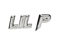 lil p logo on a black background