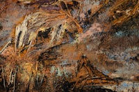 a painting of a tree with rust on it