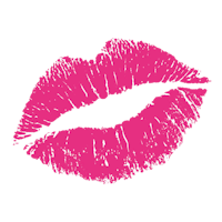 a pink lipstick on a black background