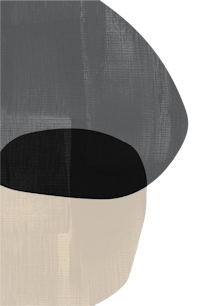 a black and white painting of a hat