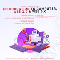 a poster with the words introduction to computer web 2 0 web 0 0