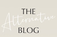 the alternative blog logo on a beige background