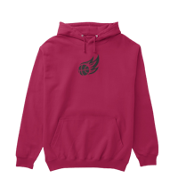 a pink hoodie with an image of a basketball ball