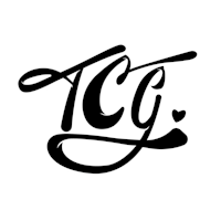 tcg logo on a black background
