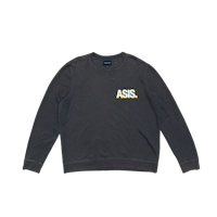 a black sweatshirt with the word asis on it