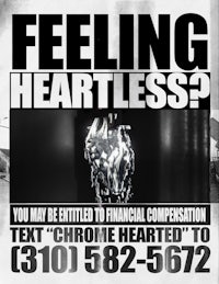 a black and white poster with the words feeling heartless