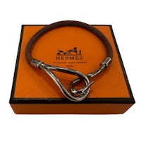 hermes leather bracelet in orange box